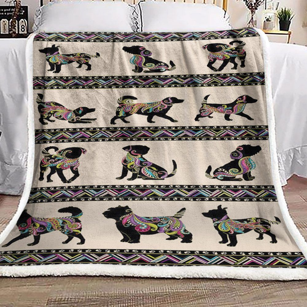 Dog Sherpa Fleece Blanket