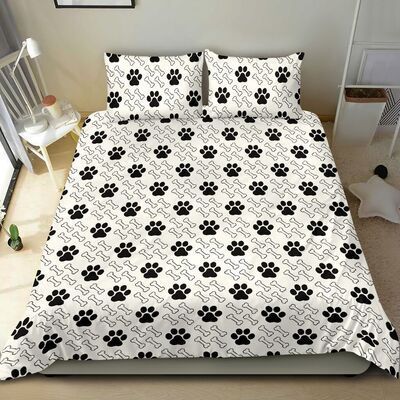 DOG BLACK BEDDING BONE