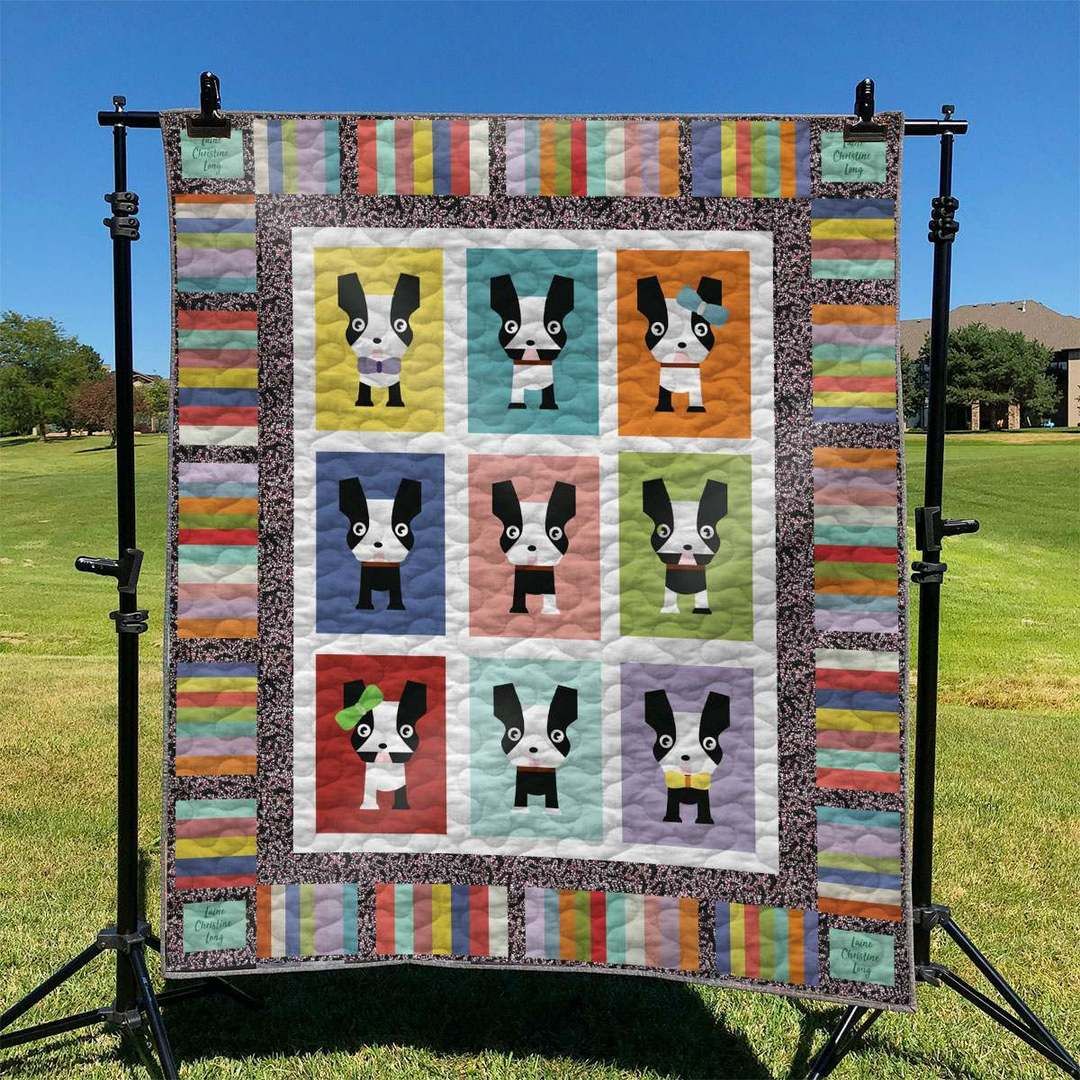 Dog Boston Terrier TD2709310 Quilt Blanket