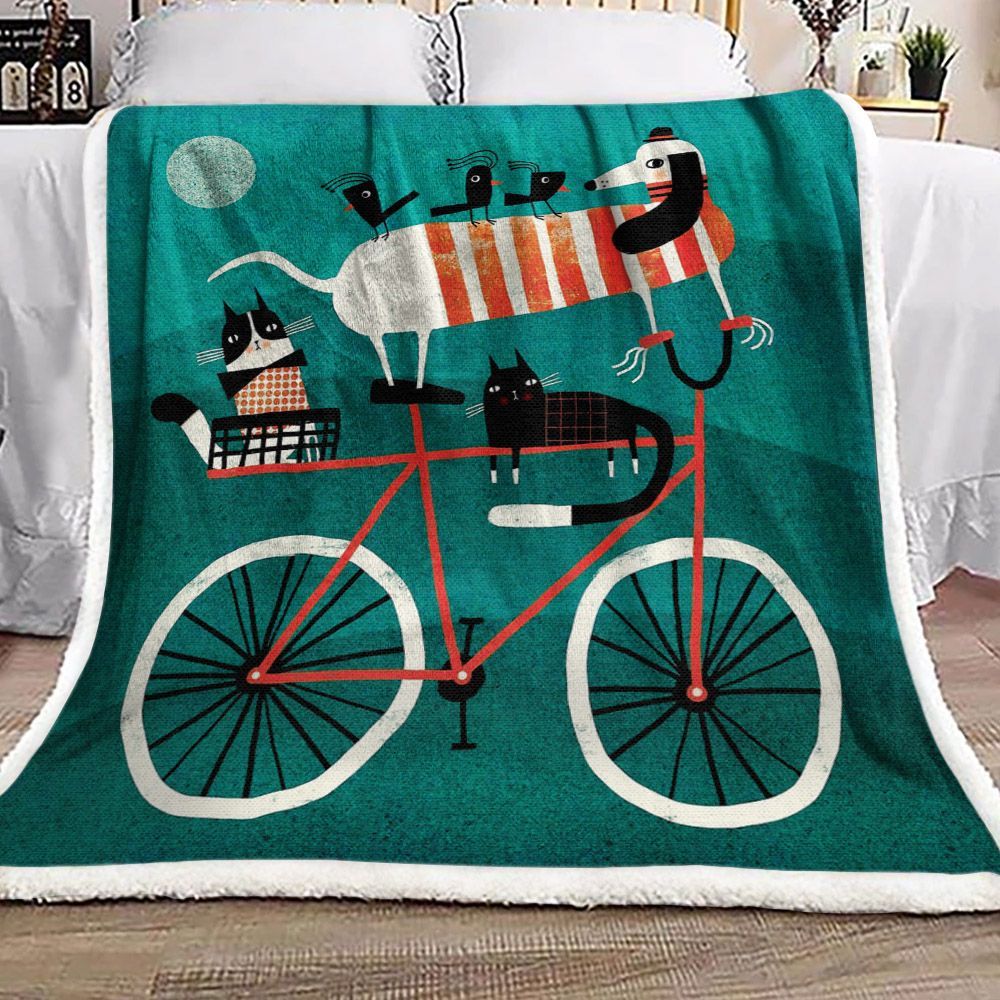 Dog Cat Bird Sherpa Fleece Blanket