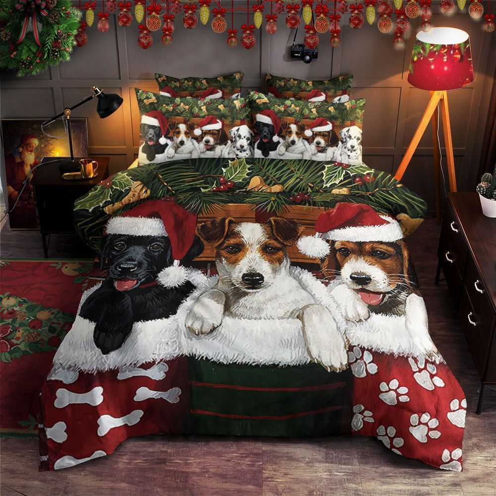 Dog Christmas Bedding Set