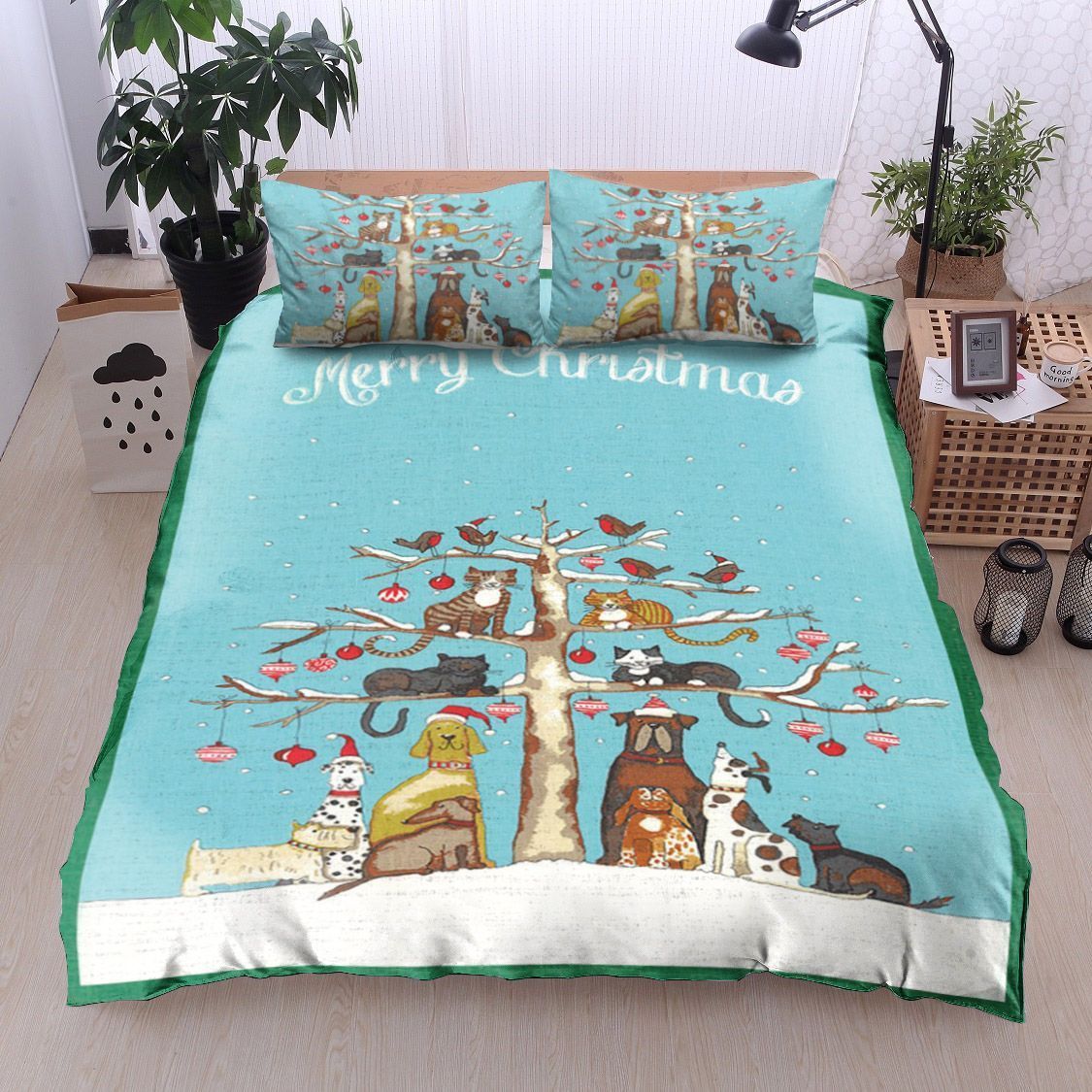 Dog Christmas Bedding Set