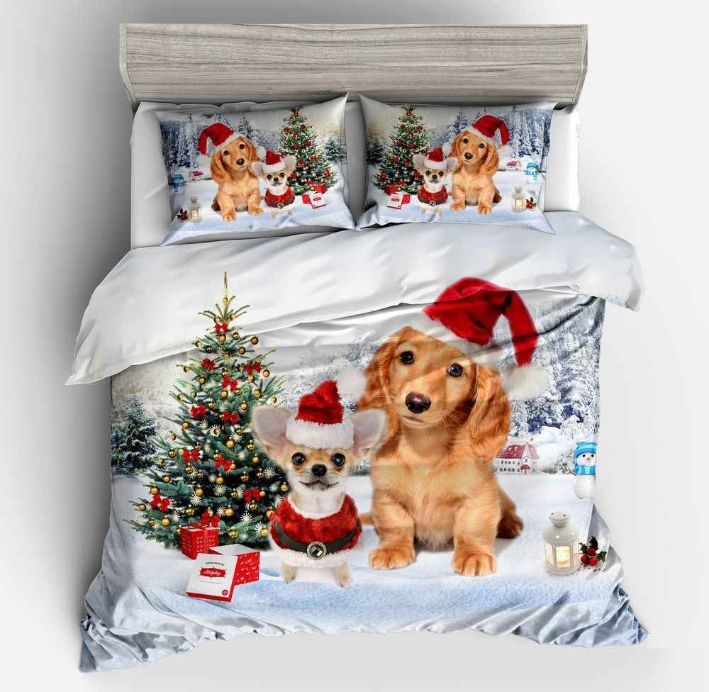 Dog Christmas Bedding Set
