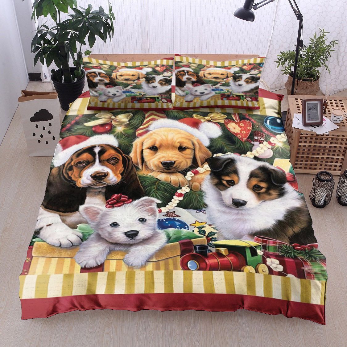 Dog Christmas Bedding Set