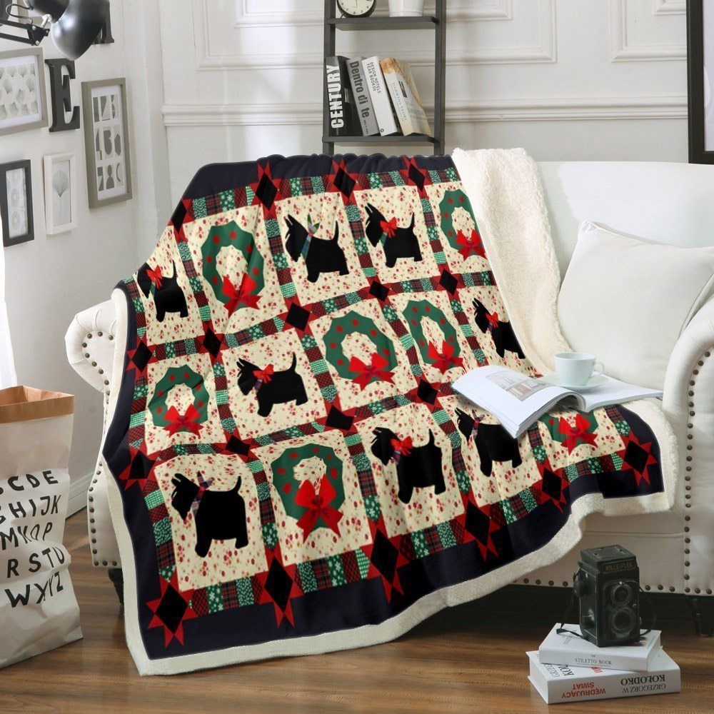 Dog Christmas Sherpa Fleece