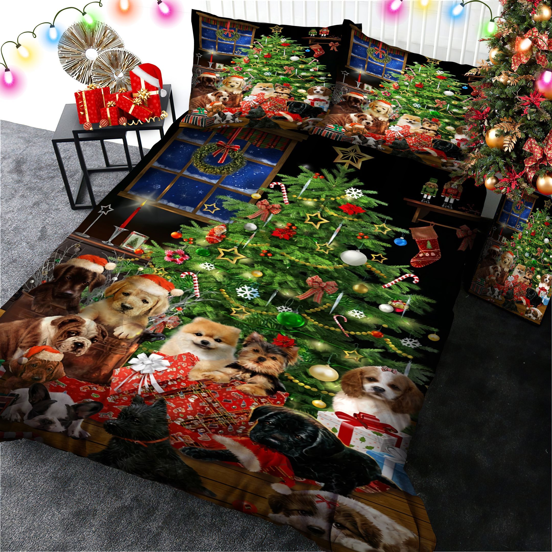 Dog Christmas Bedding Set