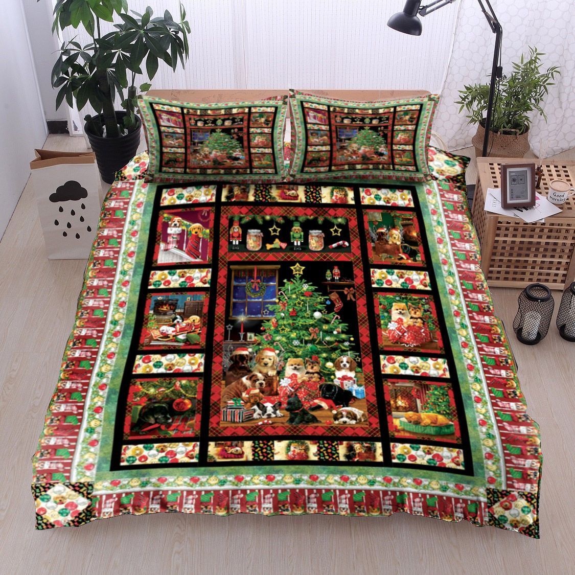 Dog Christmas Bedding Set