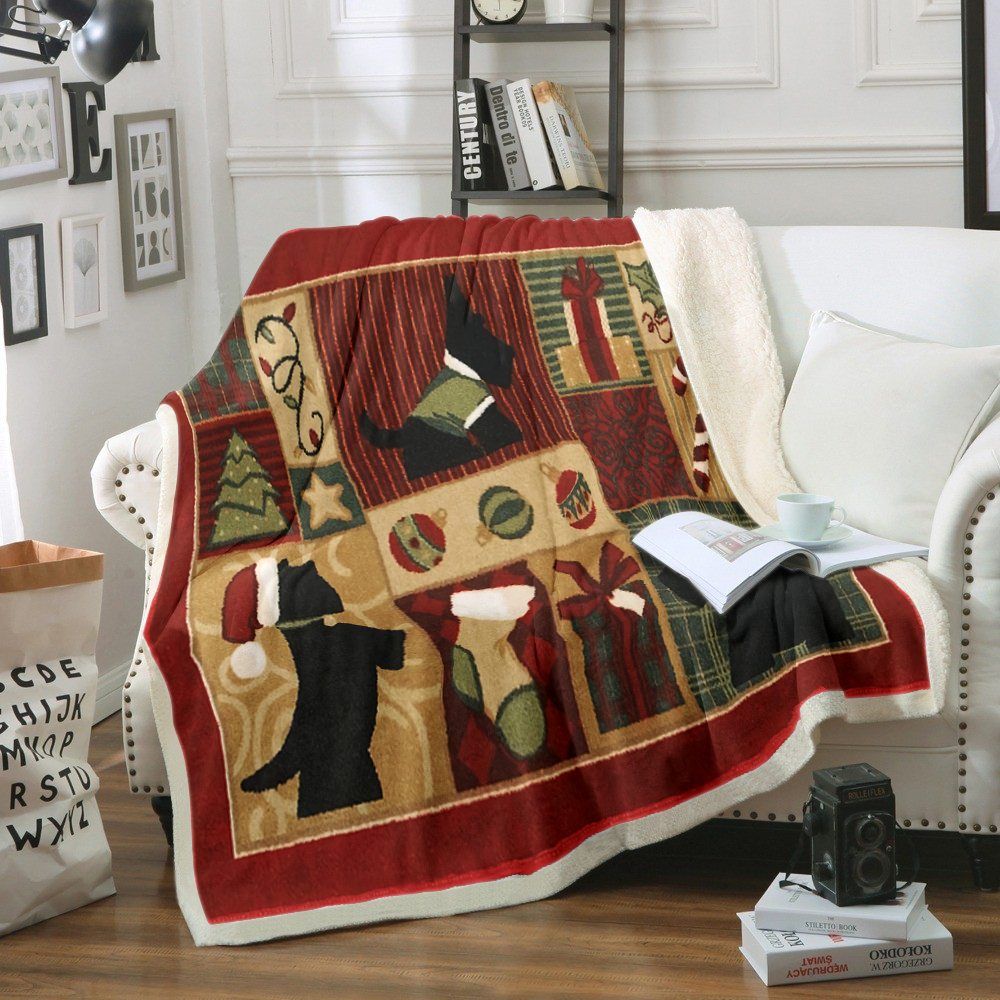 Dog Christmas Sherpa Fleece