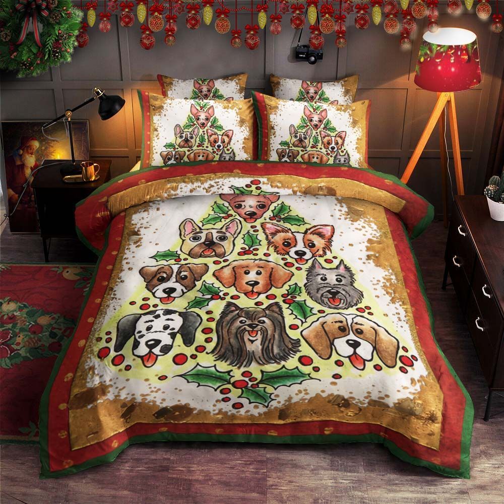 Dog Christmas Bedding Set