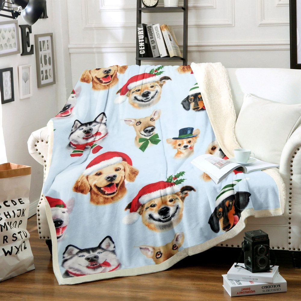 Dog Christmas Sherpa Fleece