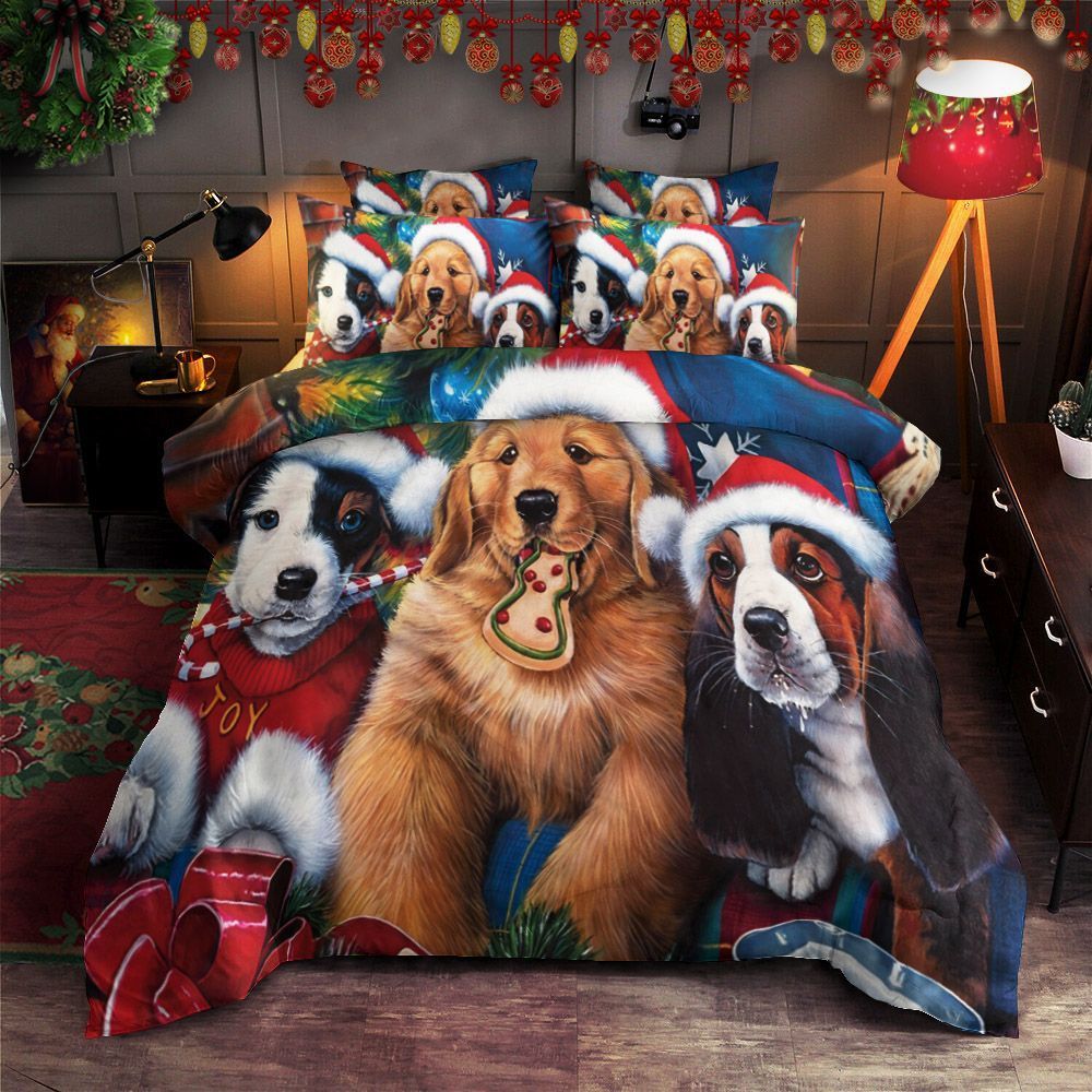 Dog Christmas Bedding Set