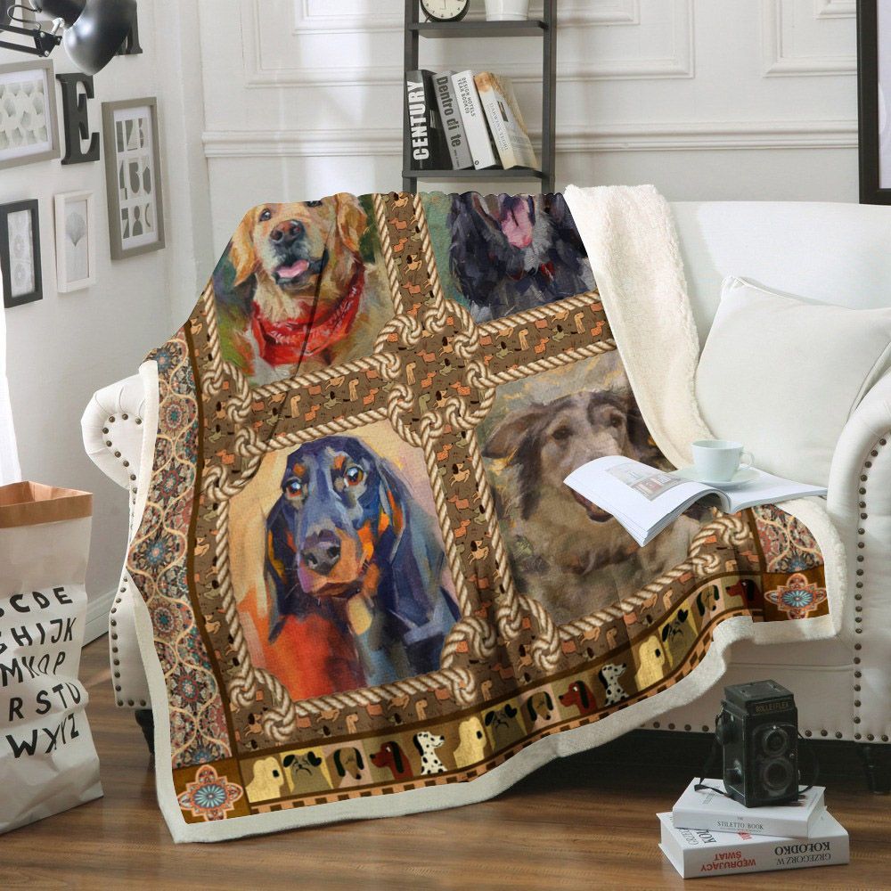Dog Sherpa Fleece Blanket