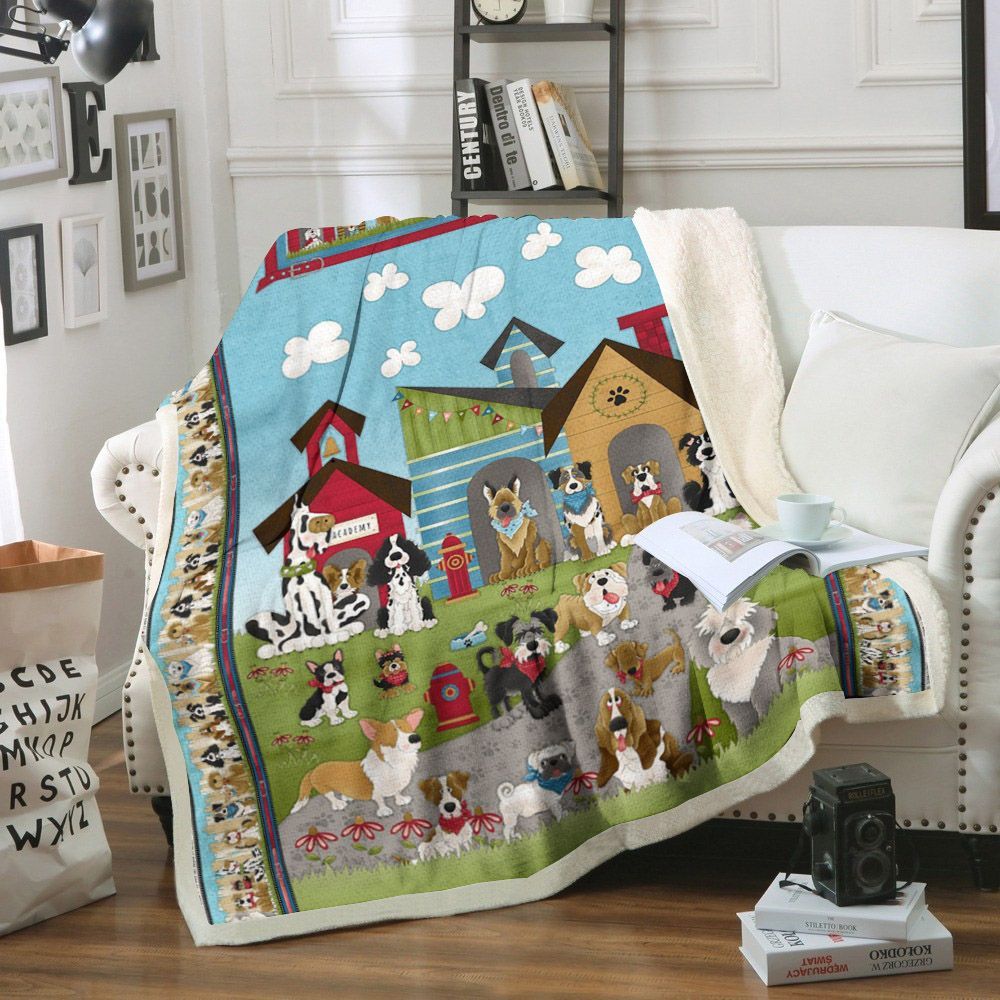 Dog Sherpa Fleece Blanket