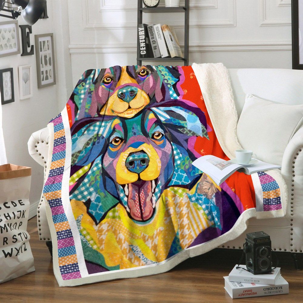 Dog Sherpa Fleece Blanket