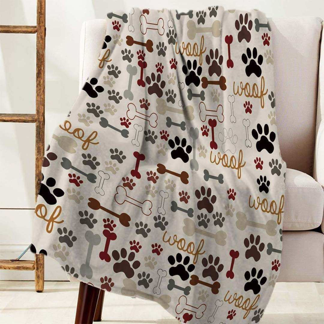 Dog Sherpa Fleece Blanket