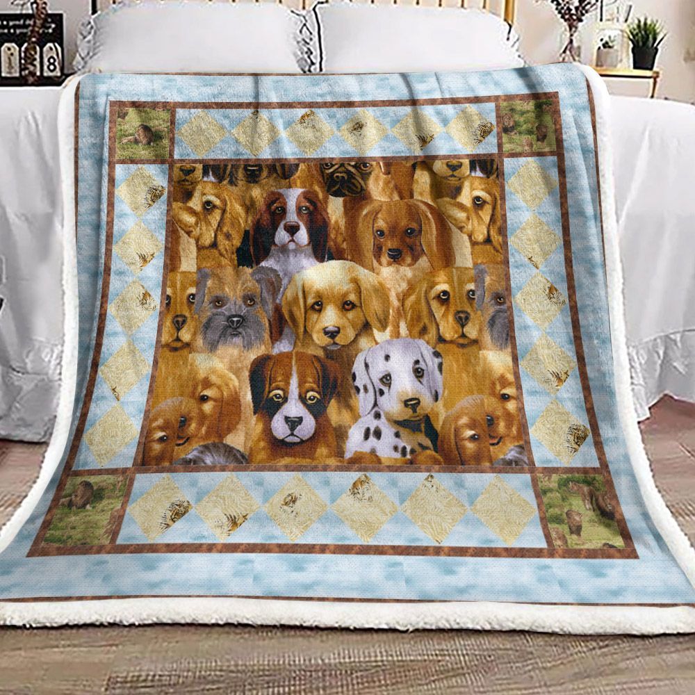 Dog Sherpa Fleece Blanket