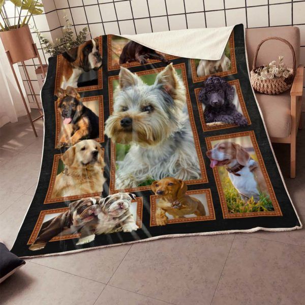 Dog Sherpa Fleece Blanket