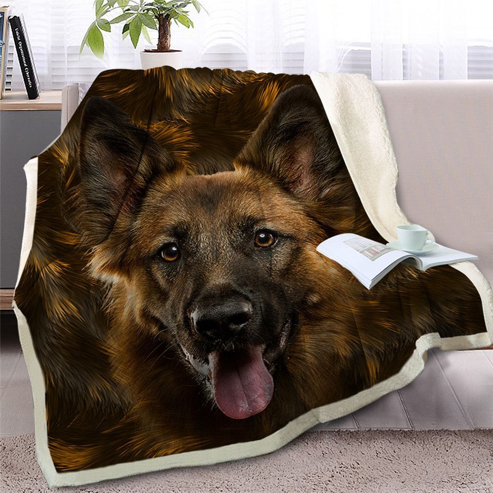 Dog Sherpa Fleece Blanket