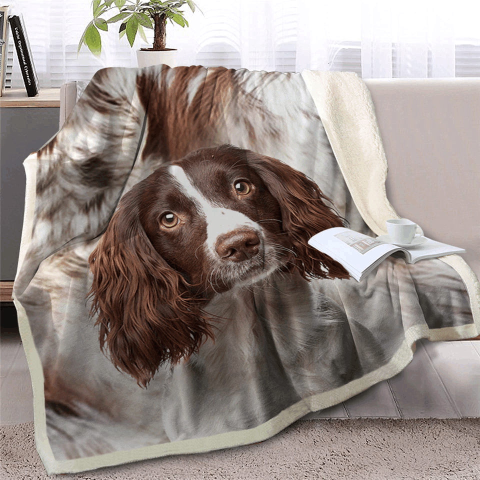 Dog Sherpa Fleece Blanket