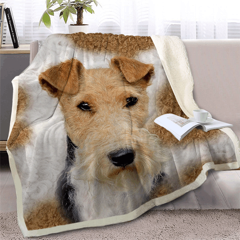 Dog Sherpa Fleece Blanket