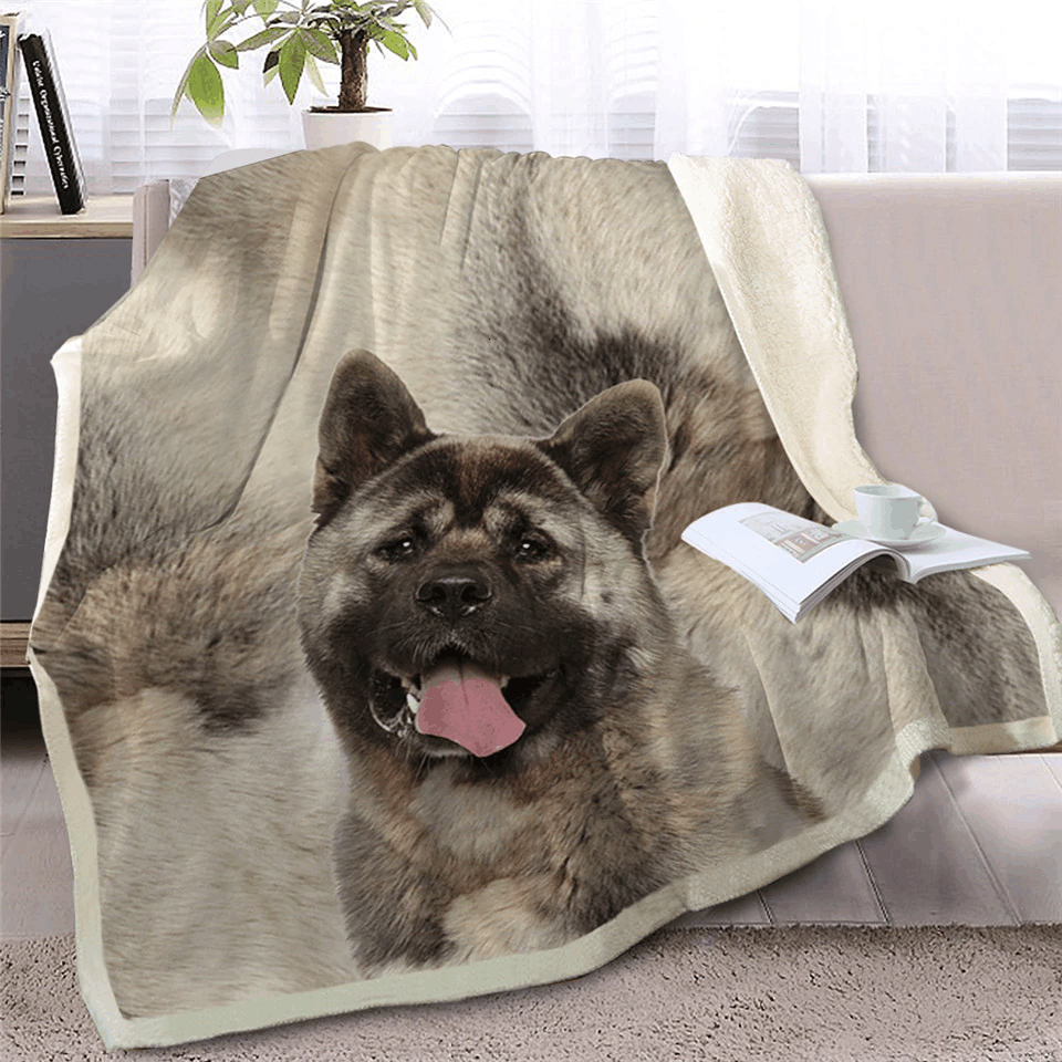 Dog Sherpa Fleece Blanket