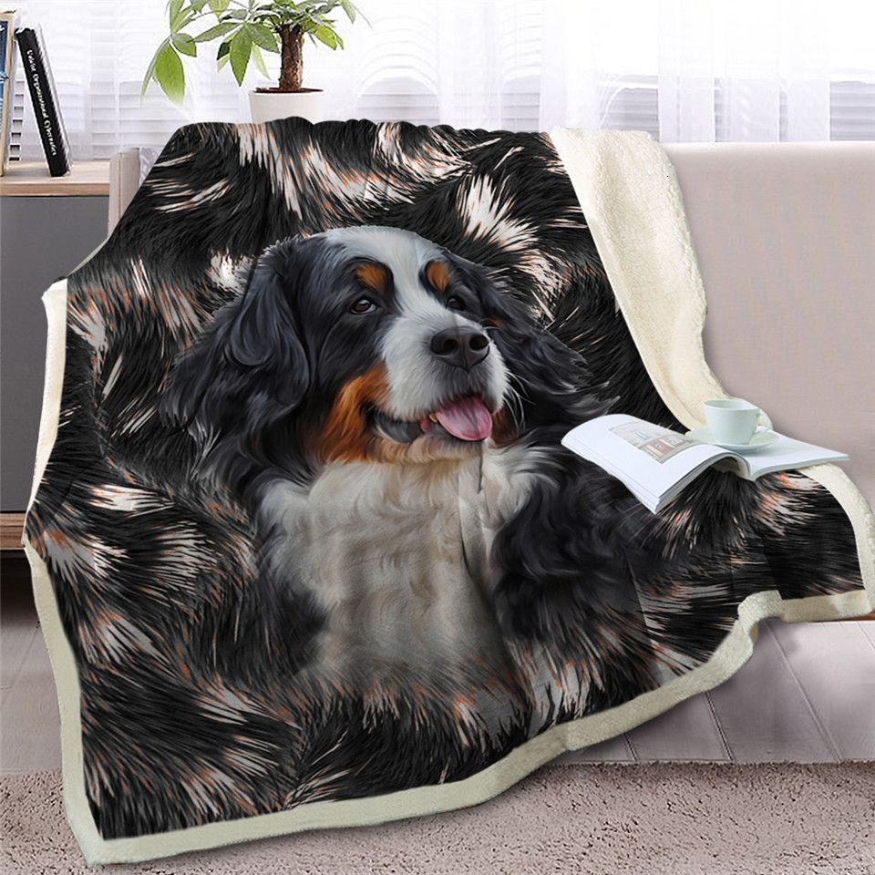 Dog Sherpa Fleece Blanket