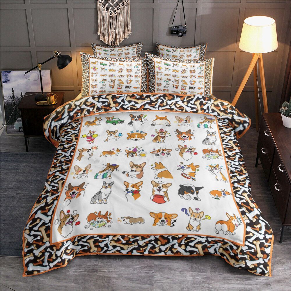 Dog Corgi Bedding Set