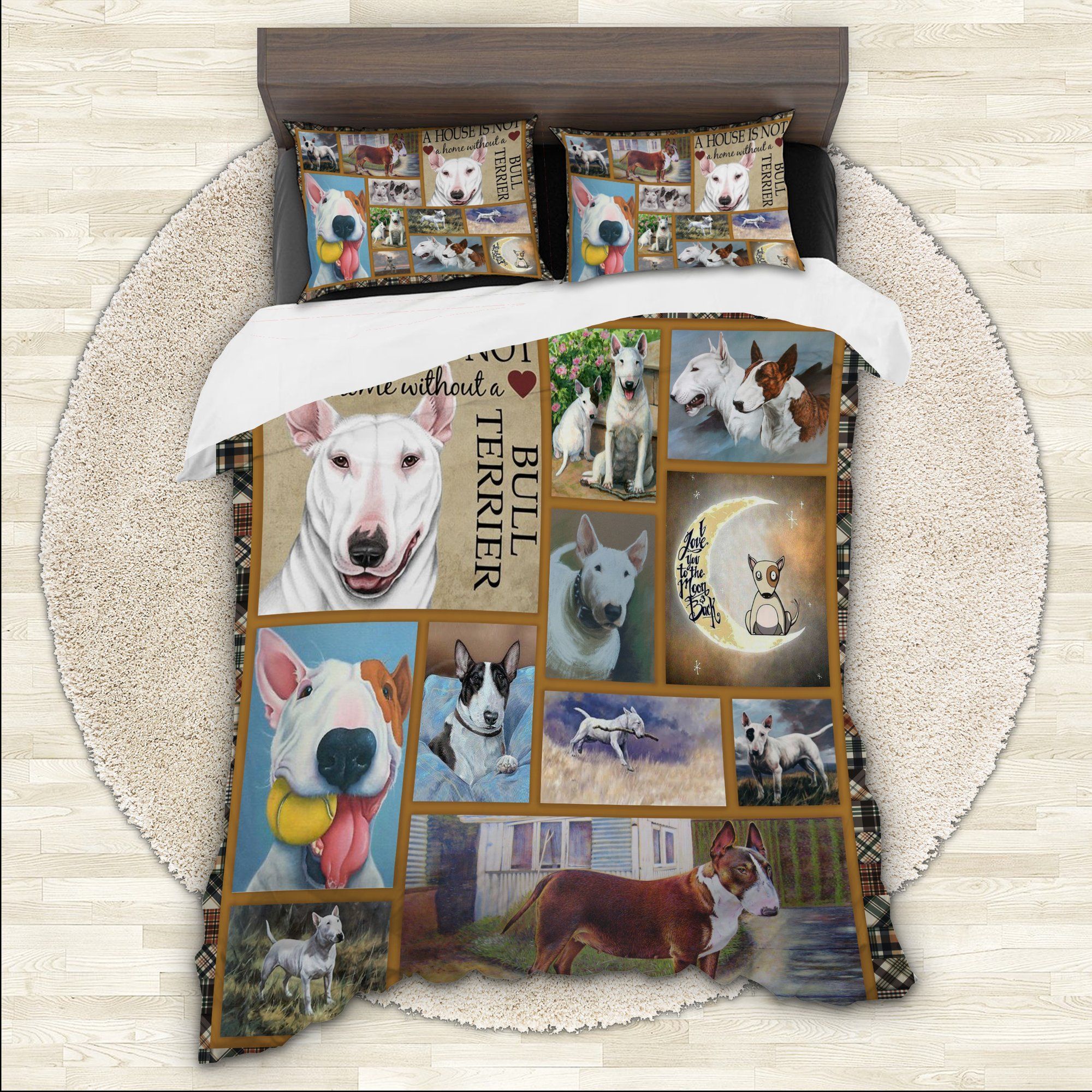Dog Cute Bull Terrier Bedding Set