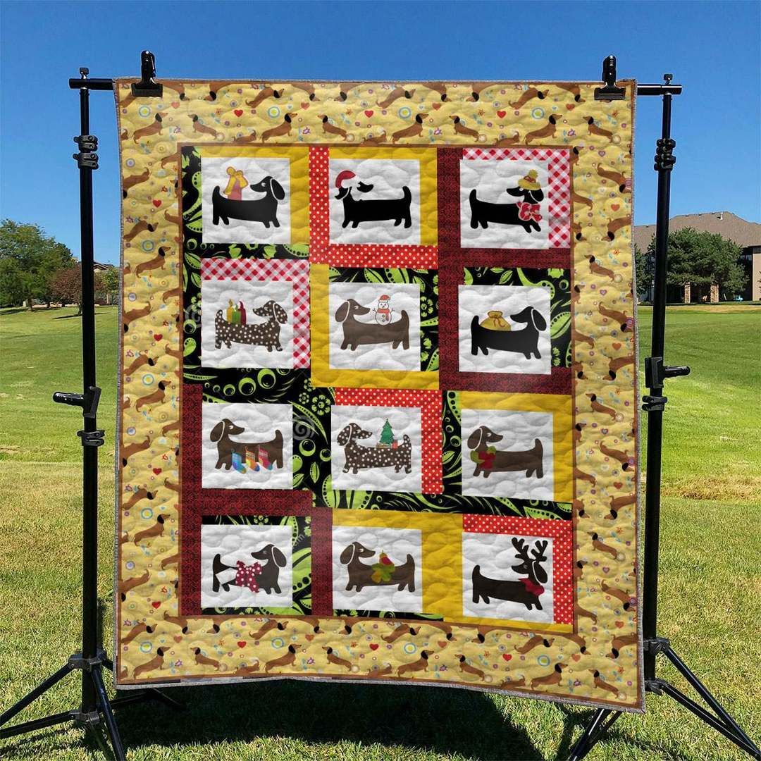 Dog Dachshund TD2709341 Quilt Blanket