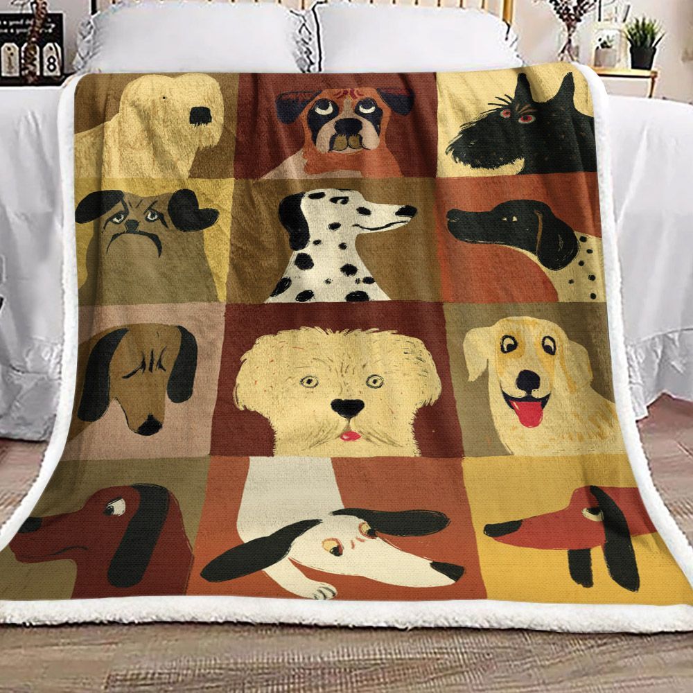 Dog Sherpa Fleece Blanket