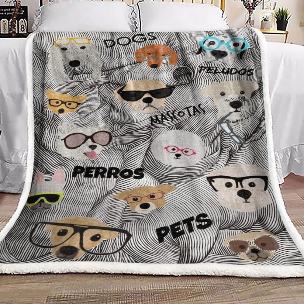 Dog Sherpa Fleece Blanket