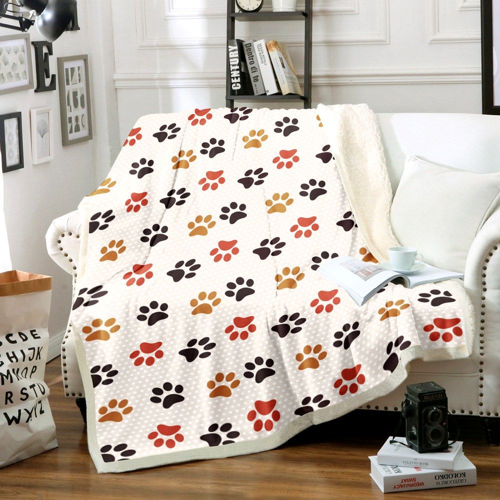 Dog Sherpa Fleece Blanket