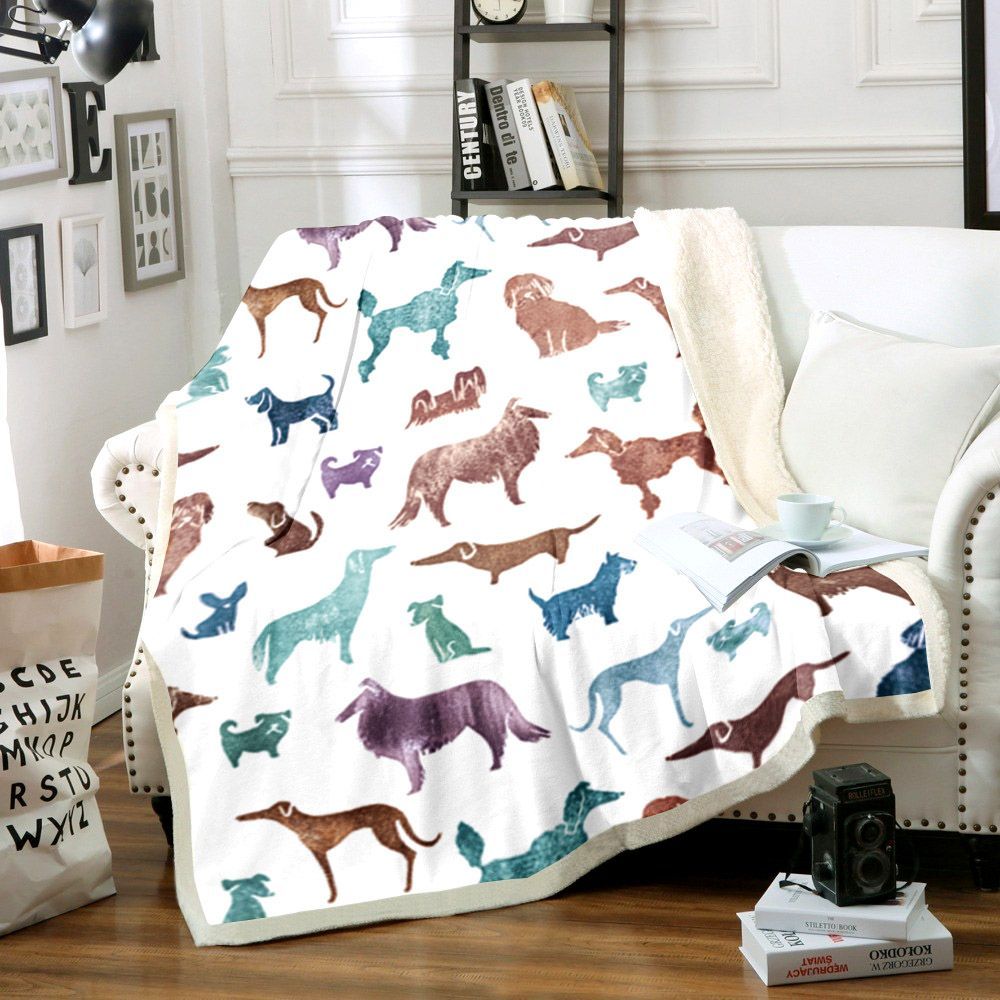 Dog Sherpa Fleece Blanket