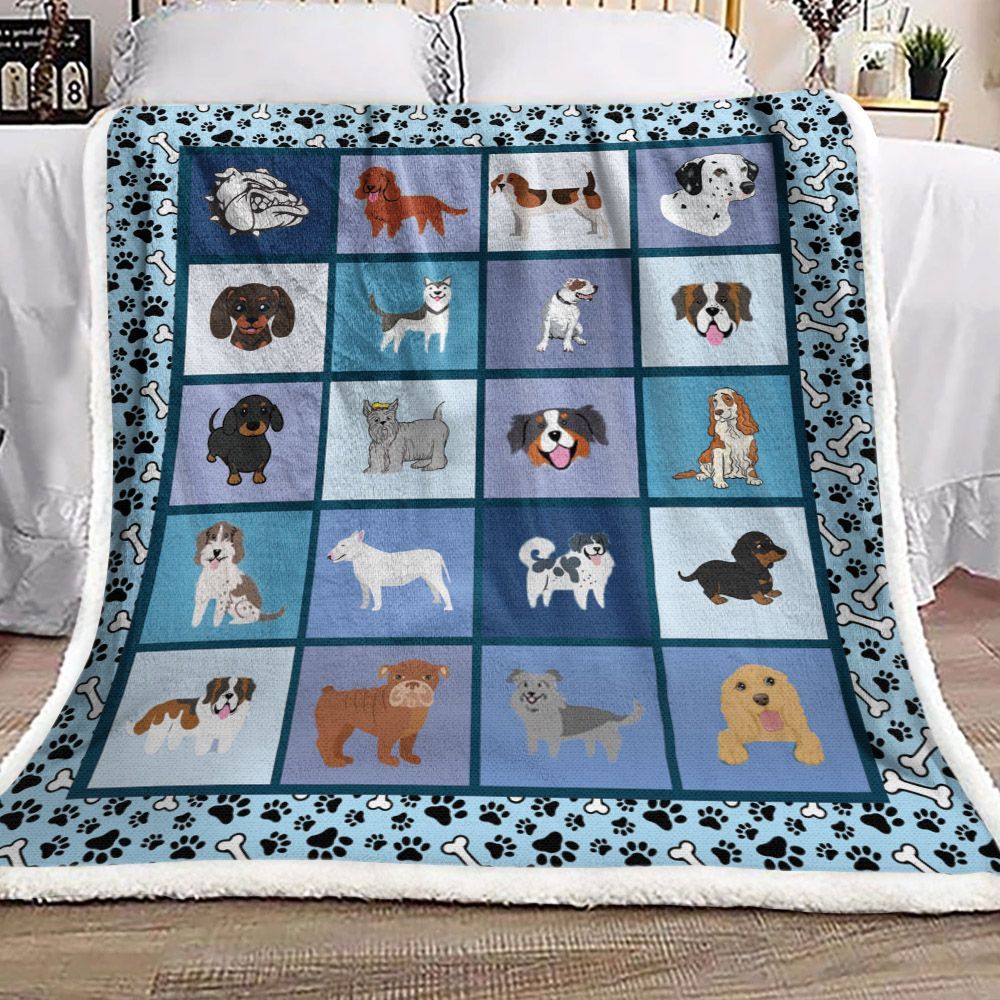 Dog Sherpa Fleece Blanket