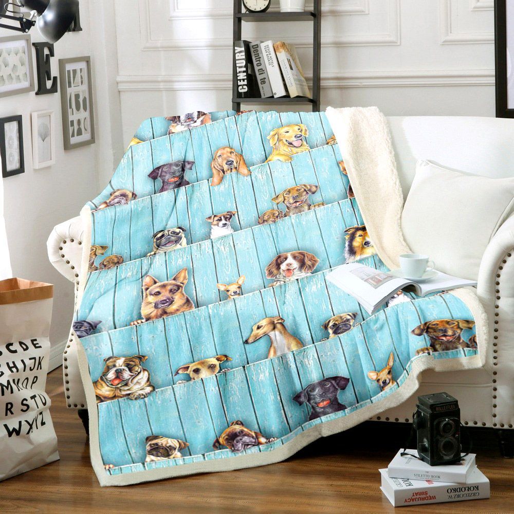 Dog Sherpa Fleece Blanket
