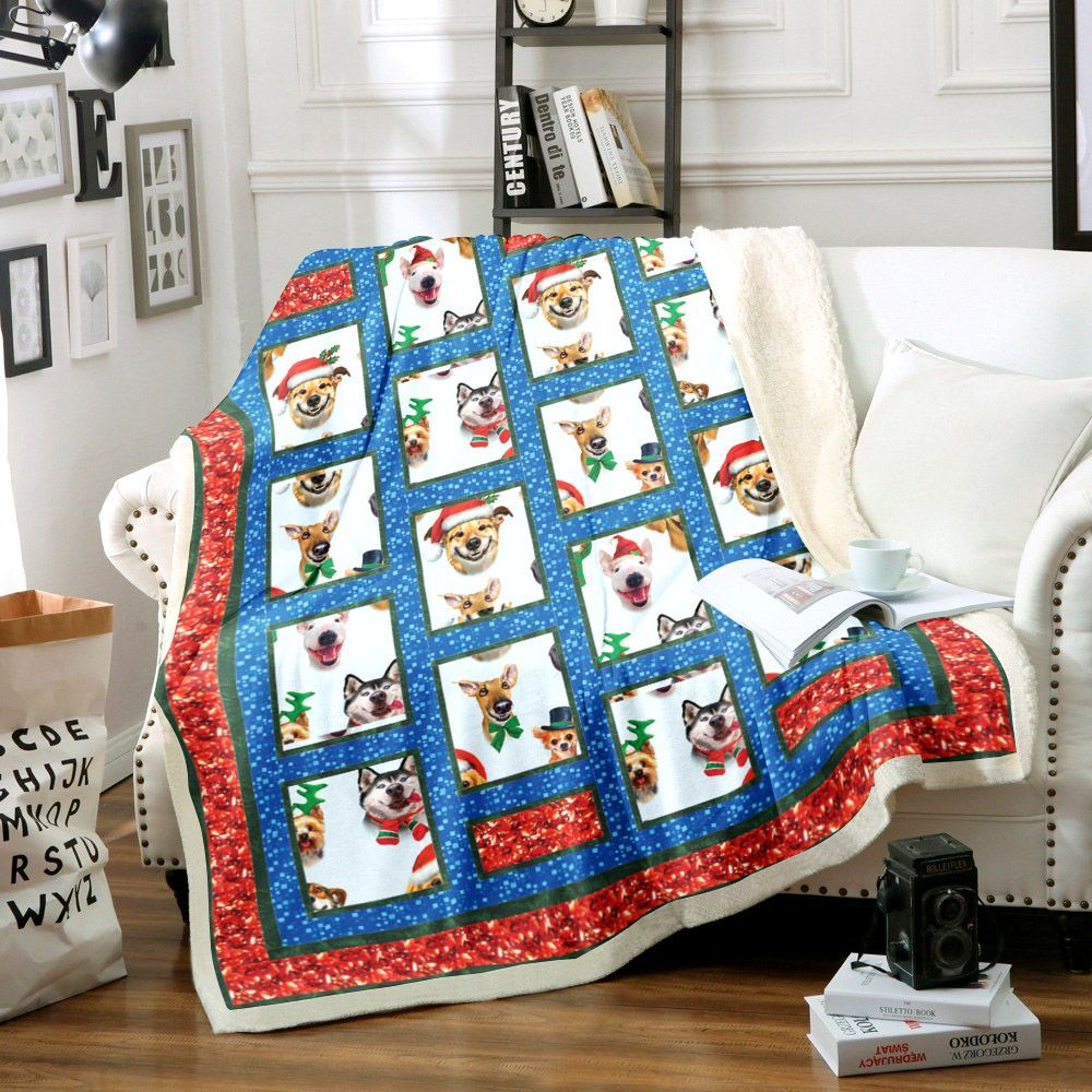 Dog Sherpa Fleece Blanket