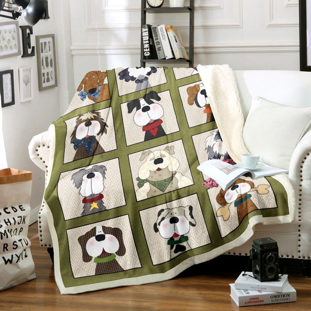Dog Sherpa Fleece Blanket