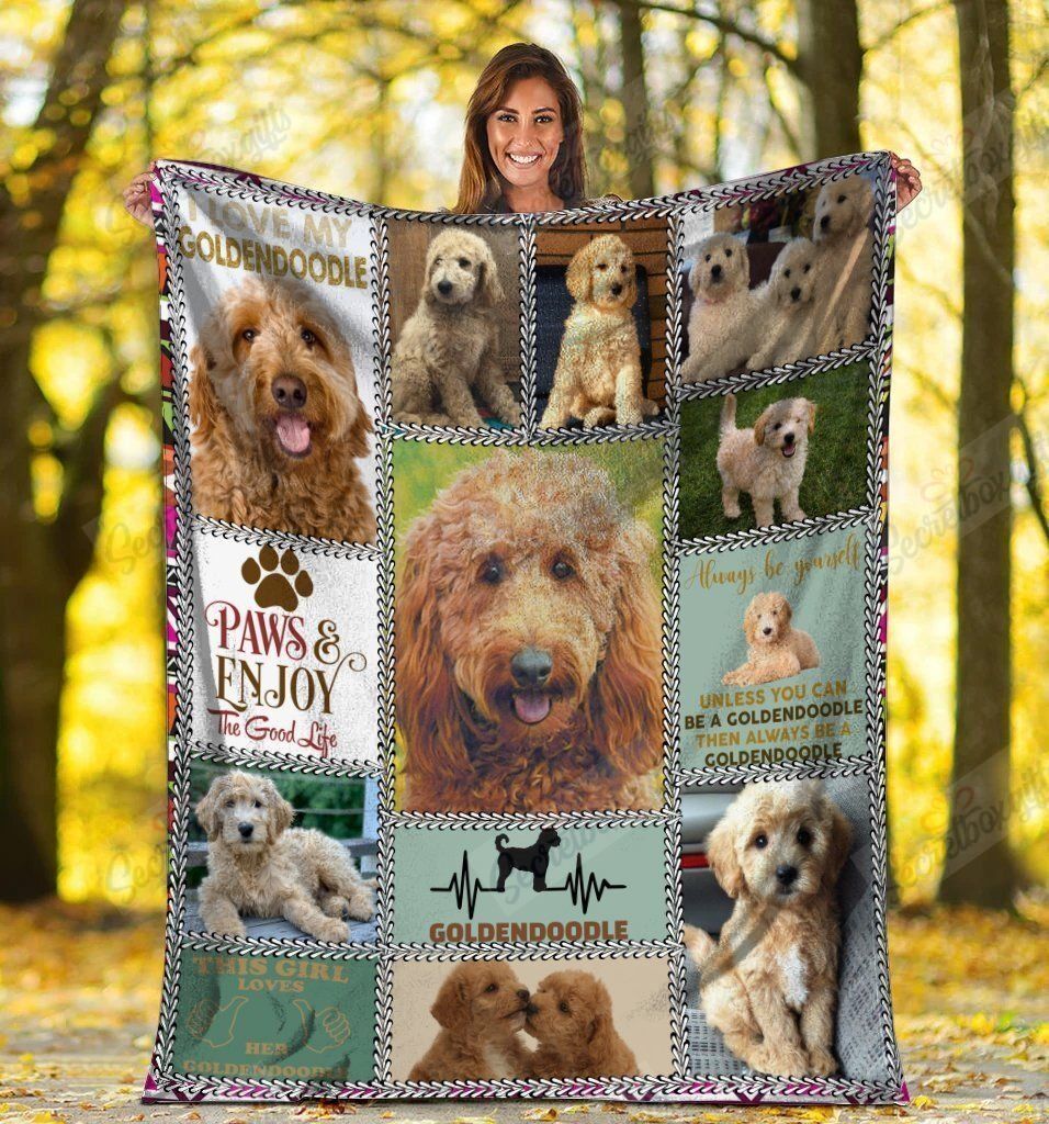 Dog I Love My Goldendoodle Doodle Dog Fleece Blanket