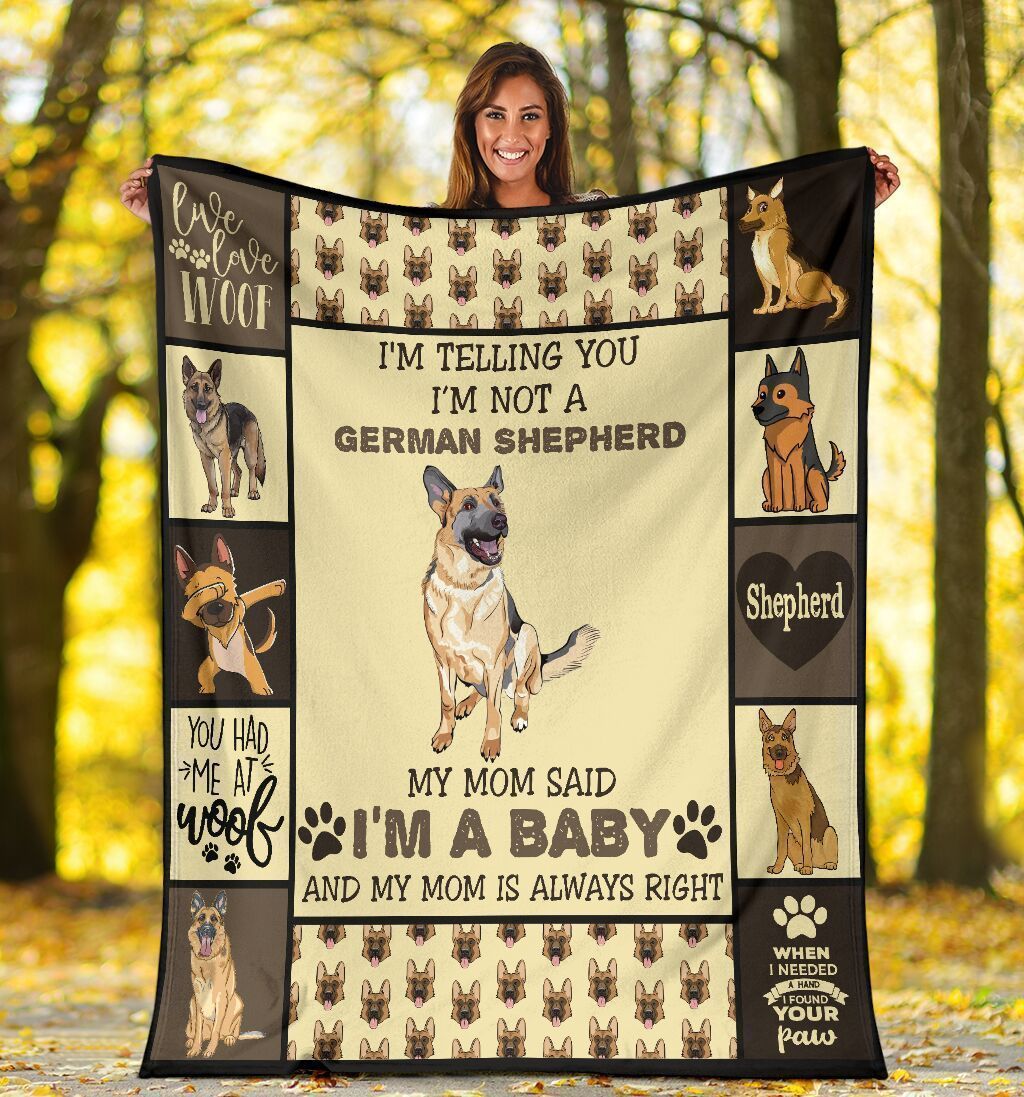 Dog I’M Telling You I’M Not A German Shepherd Dog Sherpa Fleece Blanket