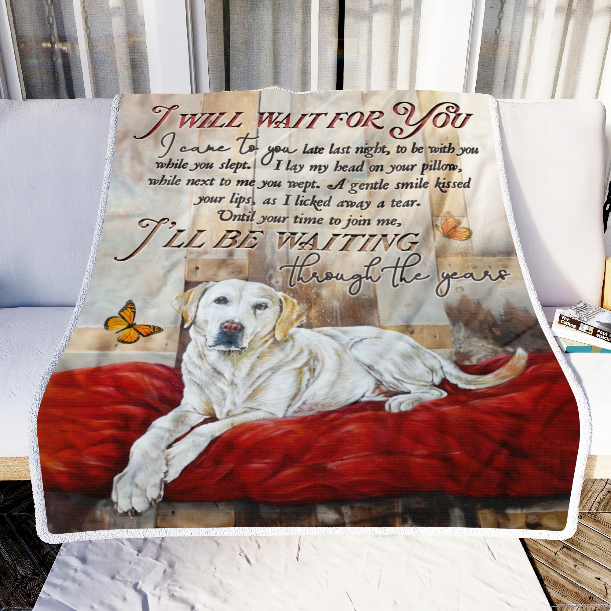 Dog I Will Wait For You Fleece Blanket