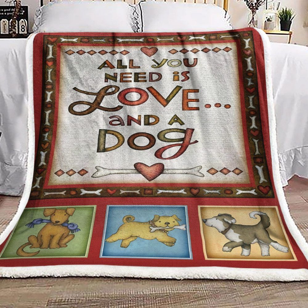 Dog Lover Sherpa Fleece Blanket