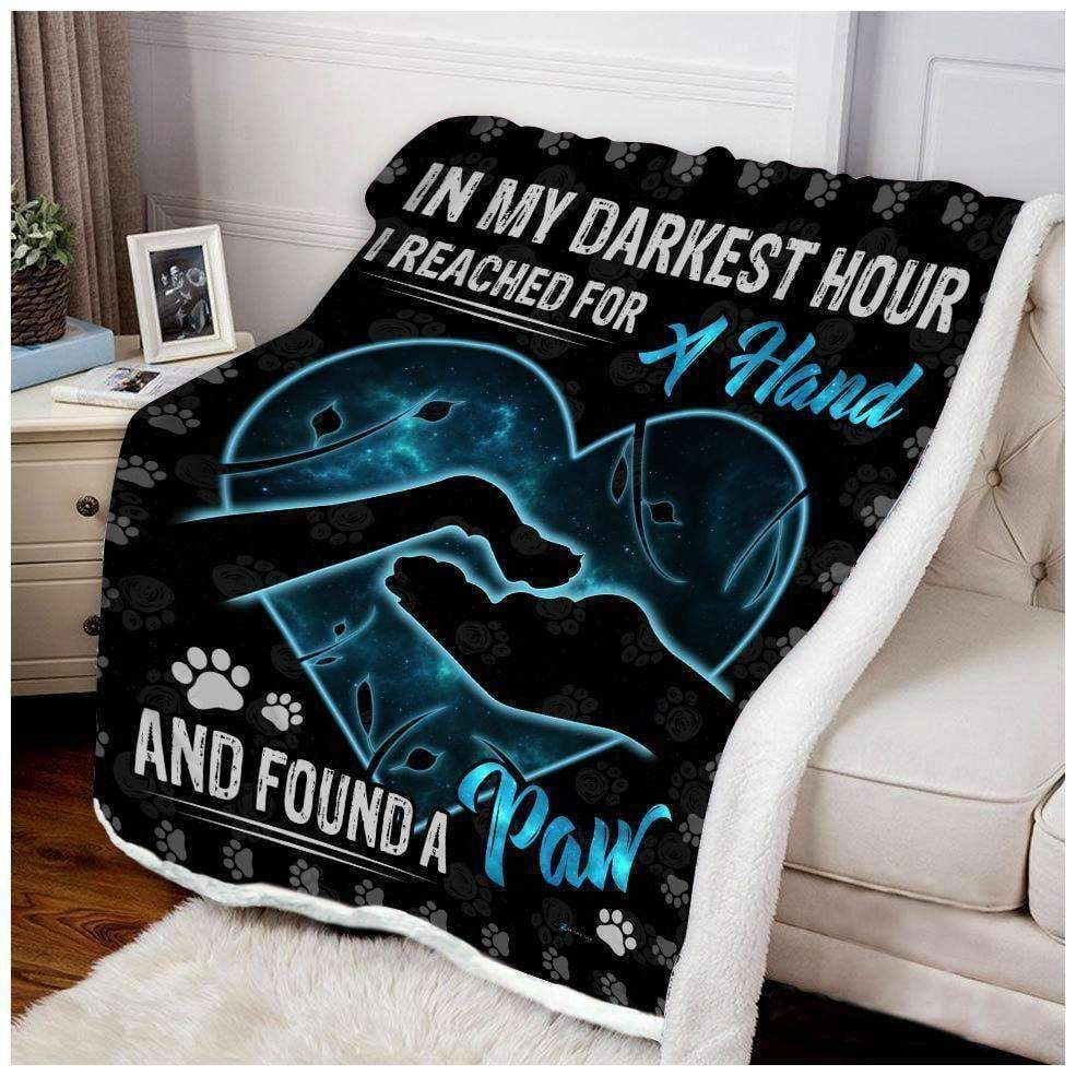 Dog Lover – In My Darkest Hour Fleece Blanket