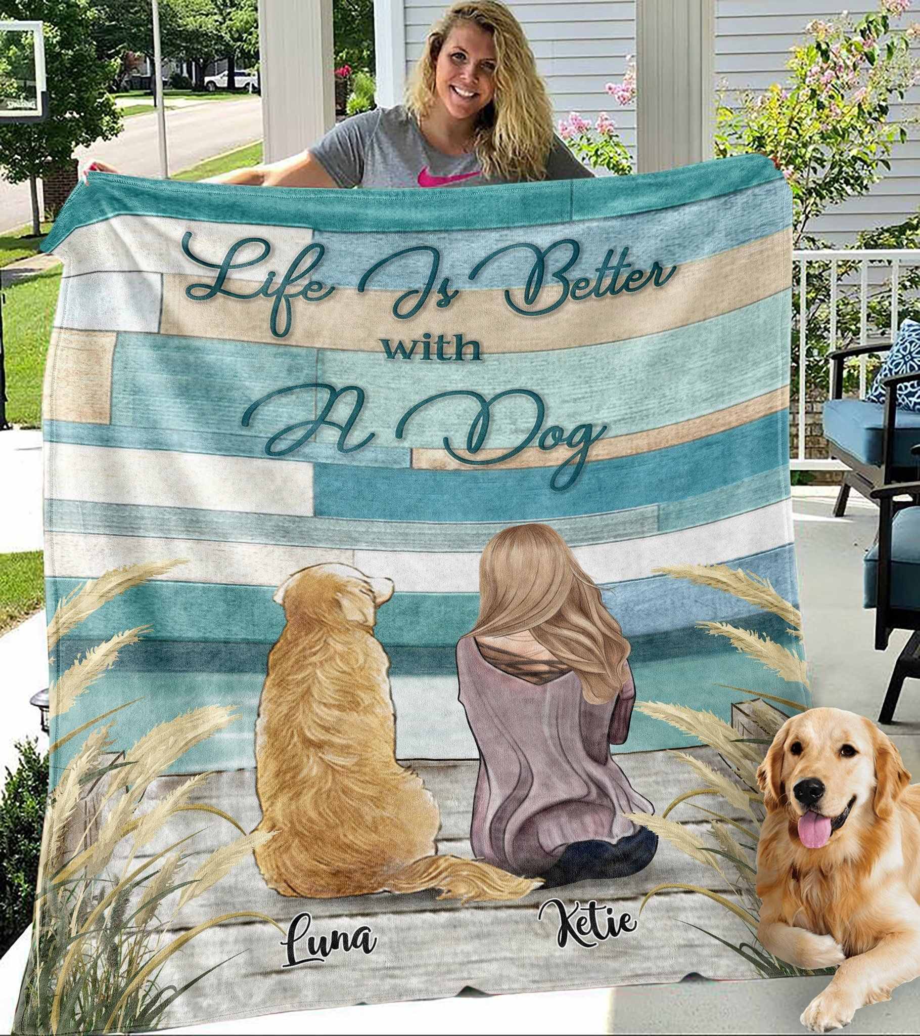 Dog Lover Personalized Fleece Blanket