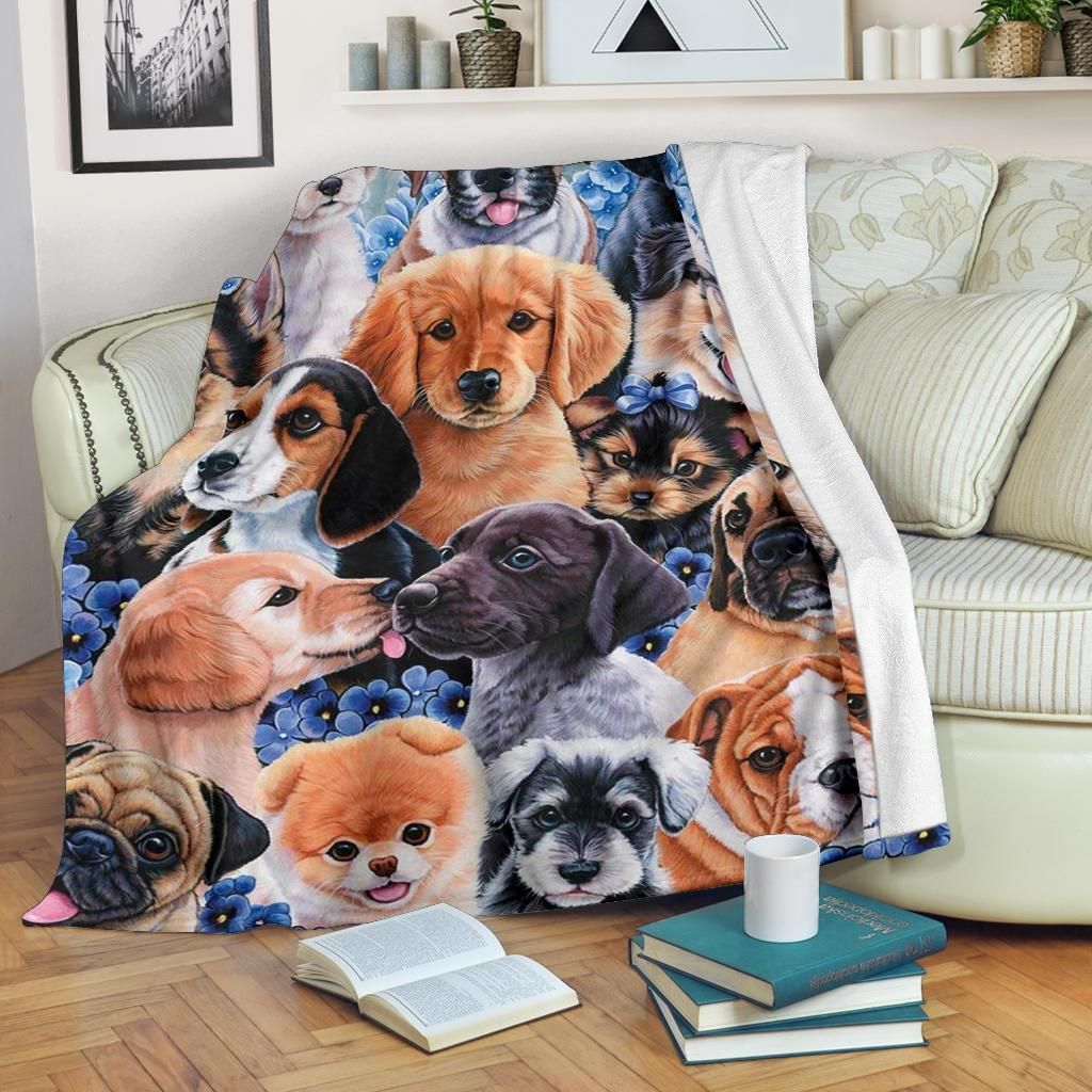 Dog Lovers Sherpa Fleece Blanket