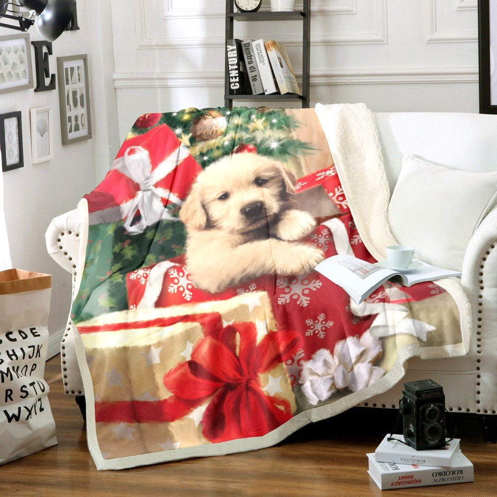 Dog Loves Christmas Sherpa Fleece