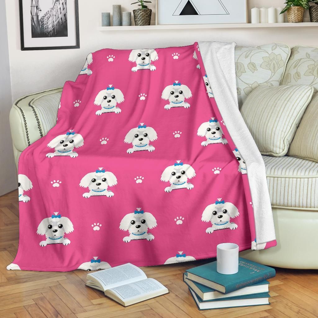 Dog Maltese Sherpa Fleece