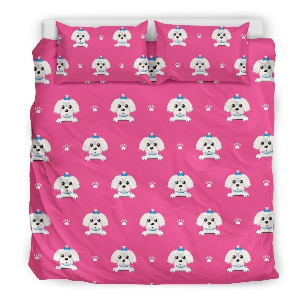 Dog Maltese Puppy Bedding Set