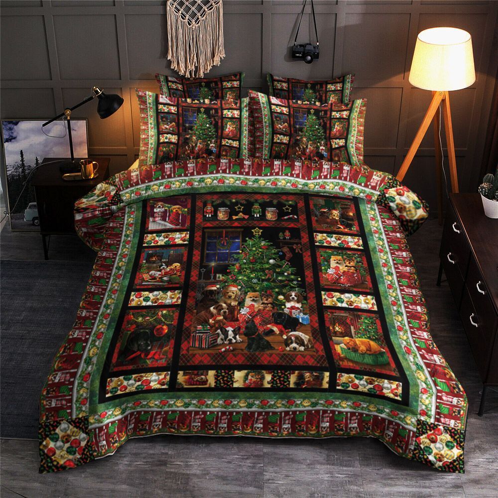 Dog Merry Christmas Bedding Set