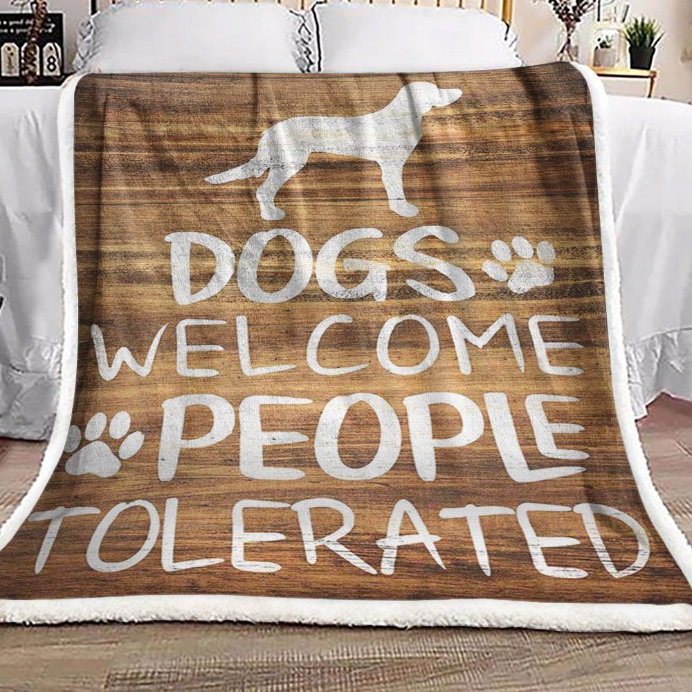 Dog Sherpa Fleece Blanket