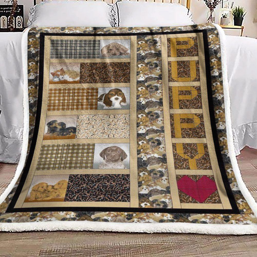 Dog Sherpa Fleece Blanket